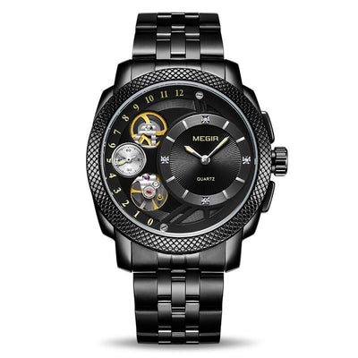 Men's Watch Non - mechanical Watch Fashion Sports Hollow Watch - Belisimo