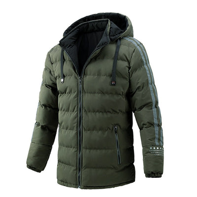 Men's Winter Hooded Cotton - padded Double - sided Bread Jacket - Belisimo