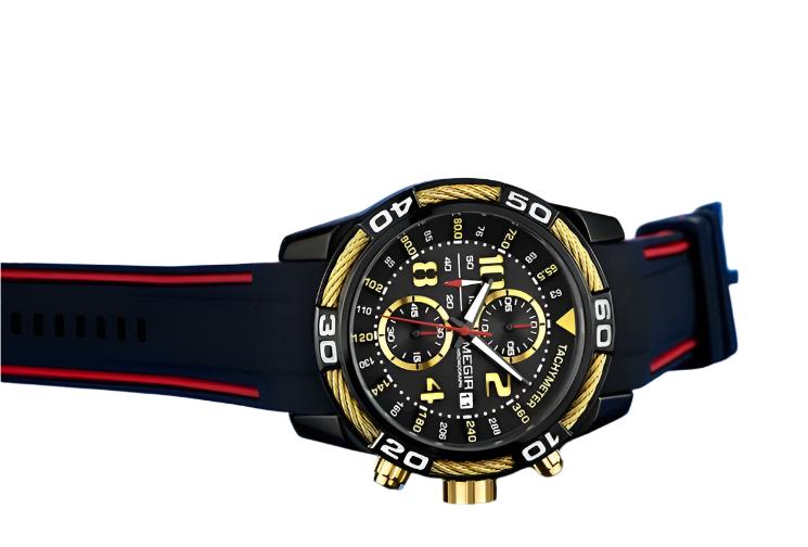 Sports Men's Watch Silicone Quartz Watch - Belisimo