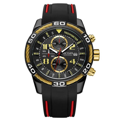 Sports Men's Watch Silicone Quartz Watch - Belisimo