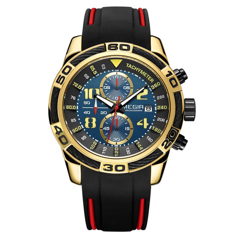 Sports Men's Watch Silicone Quartz Watch - Belisimo