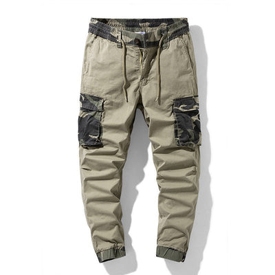 Summer New Khaki Camouflage Print Men Cargo Pants Casual Loose - Belisimo