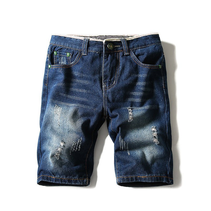 Thin men's denim shorts - Belisimo