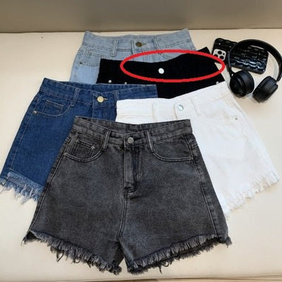 Wide Leg Denim Shorts - Belisimo