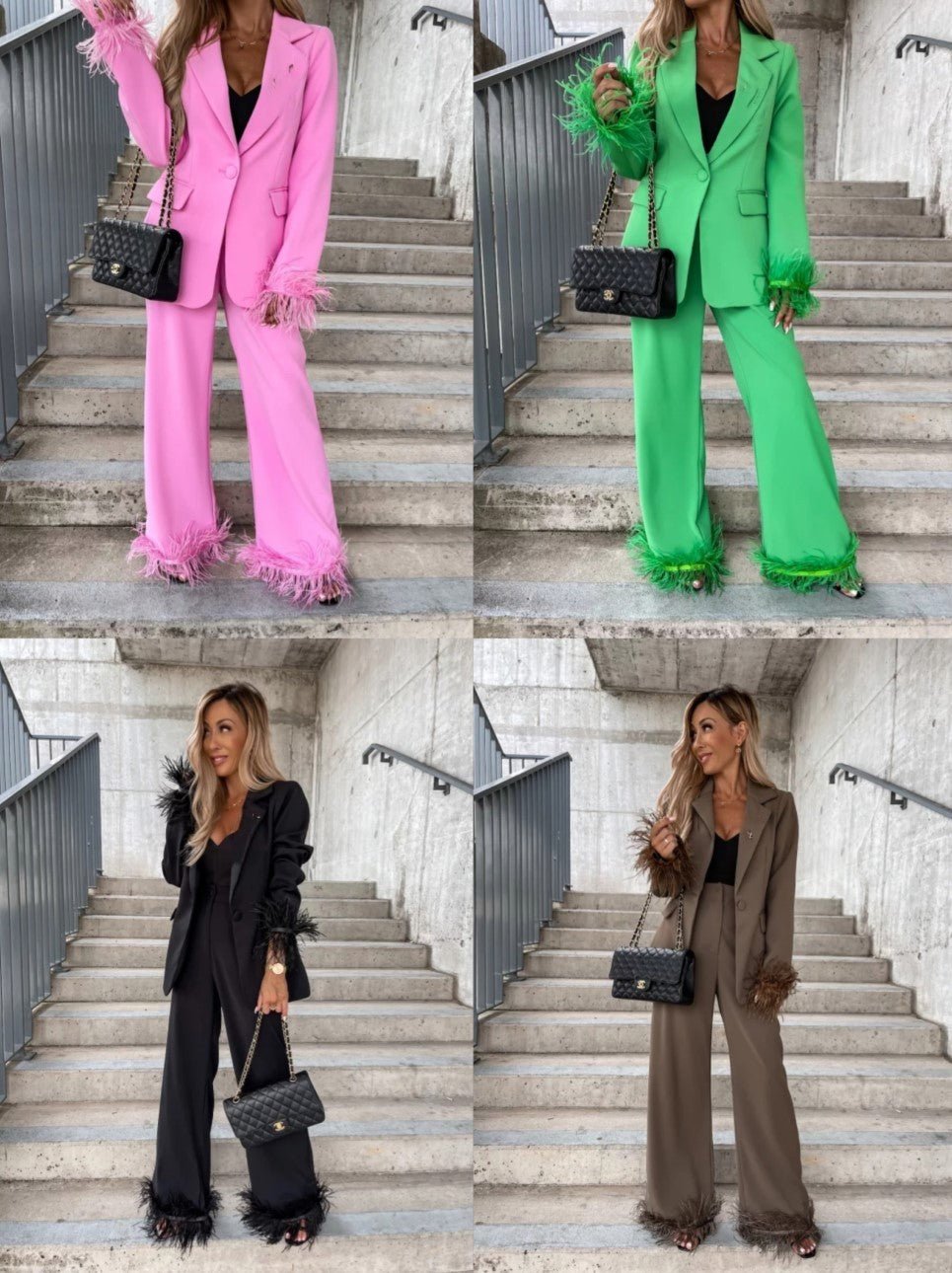 Women's Casual Pants Suit British Style - Belisimo