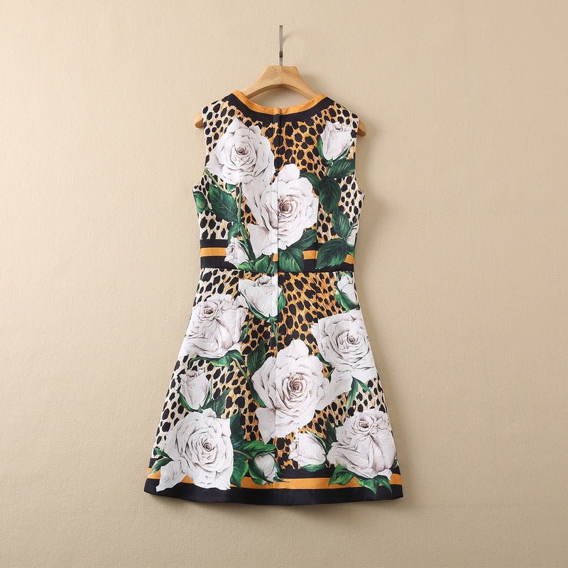 Women´s Dress with white rosses - Belisimo