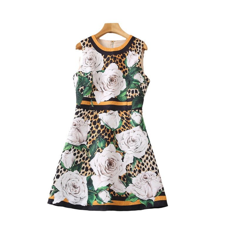 Women´s Dress with white rosses - Belisimo