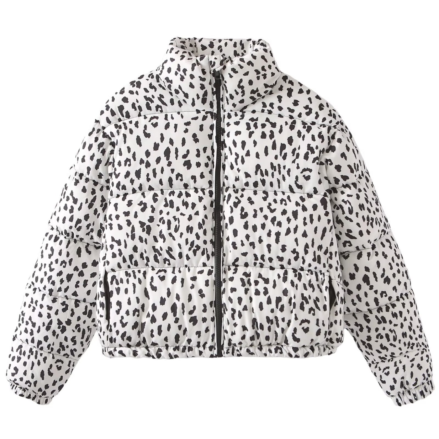 Women's European And American Leopard - print Padded Loose Cotton - padded Jacket - Belisimo